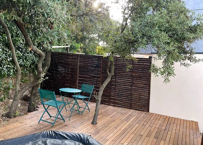 Studio indépendant - Terrasse, jaccuzi, et piscine